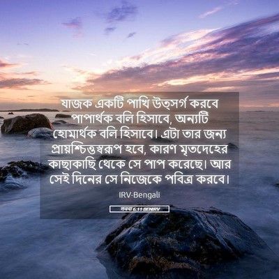 Picture 05 - গননা 6:11 BENIRV - যাজক একটি পাখি - Bible Verse Picture