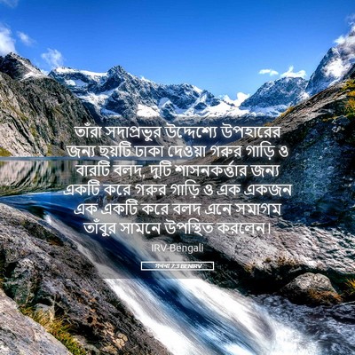 Picture 05 - গননা 7:3 BENIRV - তাঁরা সদাপ্রভুর - Bible Verse Picture