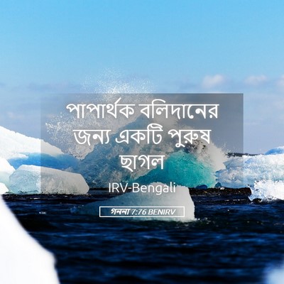 Picture 05 - গননা 7:76 BENIRV - পাপার্থক বলিদানের - Bible Verse Picture