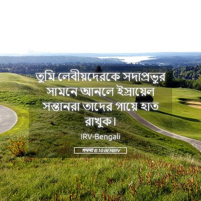 Picture 05 - গননা 8:10 BENIRV - তুমি লেবীয়দেরকে - Bible Verse Picture