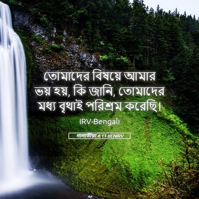 Picture 05 - গালাতীয়া 4:11 BENIRV - তোমাদের বিষয়ে - Bible Verse Picture