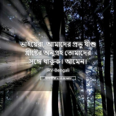 Picture 05 - গালাতীয়া 6:18 BENIRV - ভাইয়েরা, আমাদের - Bible Verse Picture