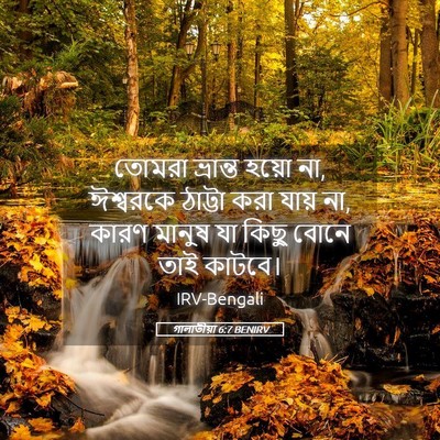 Picture 05 - গালাতীয়া 6:7 BENIRV - তোমরা ভ্রান্ত - Bible Verse Picture