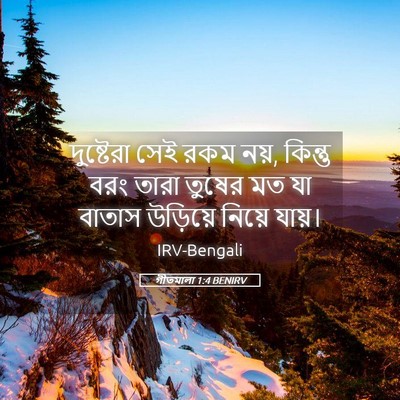 Picture 05 - গীতমালা 1:4 BENIRV - দুষ্টেরা সেই রকম - Bible Verse Picture