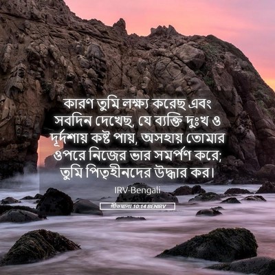 Picture 05 - গীতমালা 10:14 BENIRV - কারণ তুমি লক্ষ্য - Bible Verse Picture