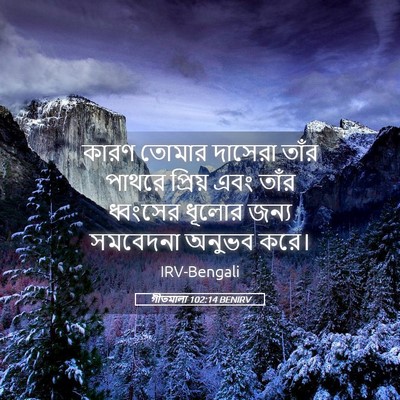Picture 05 - গীতমালা 102:14 BENIRV - কারণ তোমার দাসেরা - Bible Verse Picture