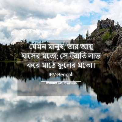 Picture 05 - গীতমালা 103:15 BENIRV - যেমন মানুষ, তার - Bible Verse Picture