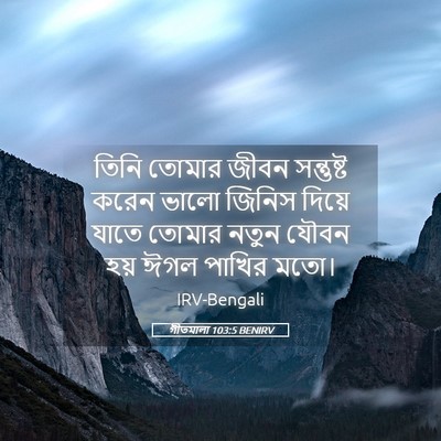 Picture 05 - গীতমালা 103:5 BENIRV - তিনি তোমার জীবন - Bible Verse Picture