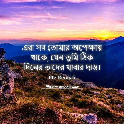 Picture 05 - গীতমালা 104:27 BENIRV - এরা সব তোমার - Bible Verse Picture