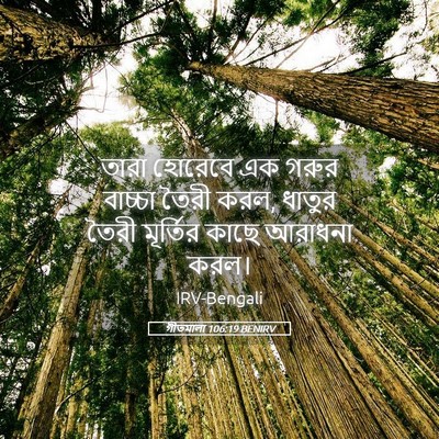 Picture 05 - গীতমালা 106:19 BENIRV - তারা হোরেবে এক - Bible Verse Picture