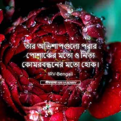 Picture 05 - গীতমালা 109:19 BENIRV - তার অভিশাপগুলো - Bible Verse Picture