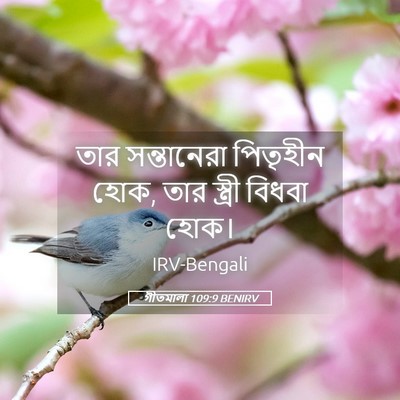 Picture 05 - গীতমালা 109:9 BENIRV - তার সন্তানেরা - Bible Verse Picture
