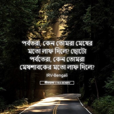 Picture 05 - গীতমালা 114:6 BENIRV - পর্বতরা, কেন তোমরা - Bible Verse Picture