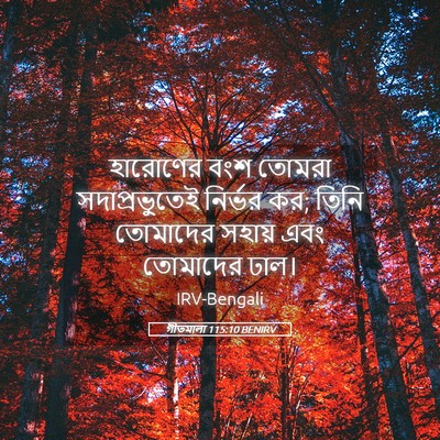 Picture 05 - গীতমালা 115:10 BENIRV - হারোণের বংশ তোমরা - Bible Verse Picture