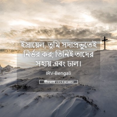 Picture 05 - গীতমালা 115:9 BENIRV - ইস্রায়েল, তুমি - Bible Verse Picture