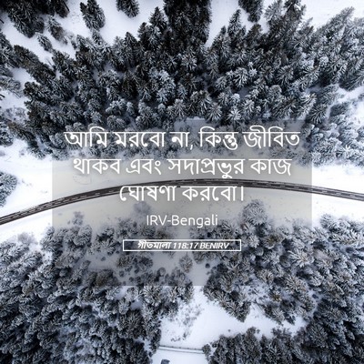 Picture 05 - গীতমালা 118:17 BENIRV - আমি মরবো না, কিন্তু - Bible Verse Picture