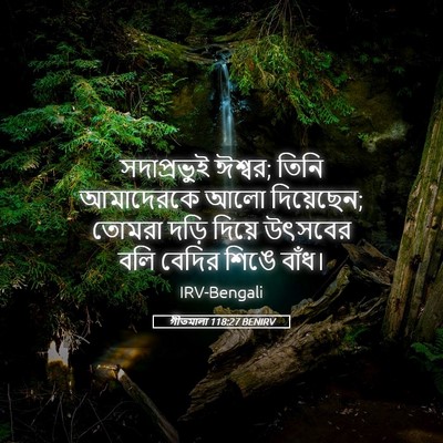 Picture 05 - গীতমালা 118:27 BENIRV - সদাপ্রভুুই ঈশ্বর; - Bible Verse Picture