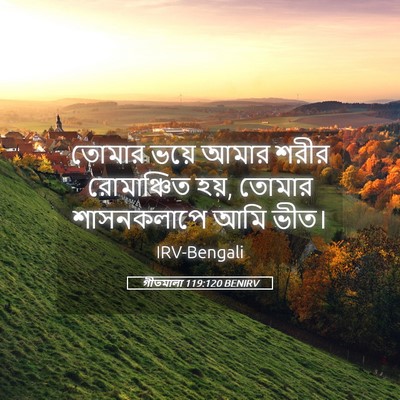 Picture 05 - গীতমালা 119:120 BENIRV - তোমার ভয়ে আমার - Bible Verse Picture