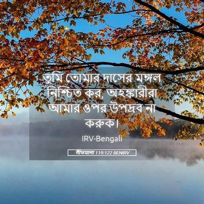 Picture 05 - গীতমালা 119:122 BENIRV - তুমি তোমার দাসের - Bible Verse Picture