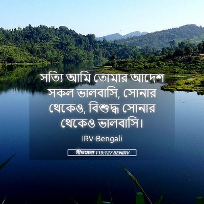 Picture 05 - গীতমালা 119:127 BENIRV - সত্যি আমি তোমার - Bible Verse Picture