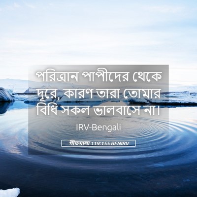 Picture 05 - গীতমালা 119:155 BENIRV - পরিত্রান পাপীদের - Bible Verse Picture