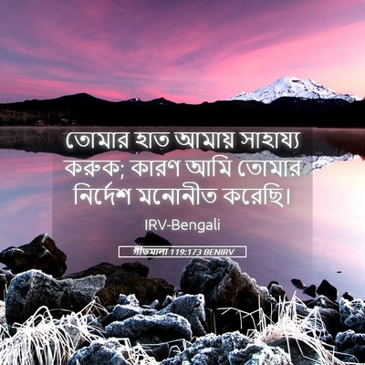Picture 05 - গীতমালা 119:173 BENIRV - তোমার হাত আমায় - Bible Verse Picture