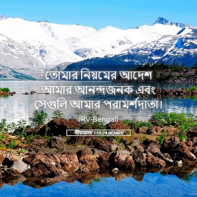 Picture 05 - গীতমালা 119:24 BENIRV - তোমার নিয়মের - Bible Verse Picture