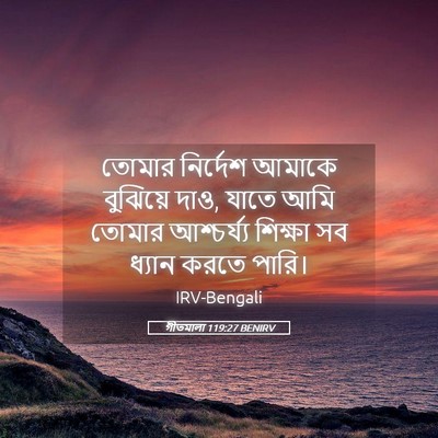 Picture 05 - গীতমালা 119:27 BENIRV - তোমার নির্দেশ - Bible Verse Picture