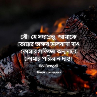 Picture 05 - গীতমালা 119:41 BENIRV - বৌ। হে সদাপ্রভুু, - Bible Verse Picture