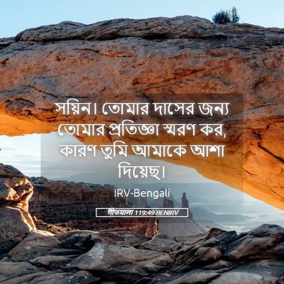 Picture 05 - গীতমালা 119:49 BENIRV - সয়িন। তোমার - Bible Verse Picture