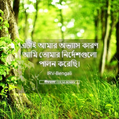 Picture 05 - গীতমালা 119:56 BENIRV - এটাই আমার অভ্যাস - Bible Verse Picture
