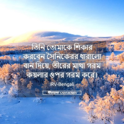 Picture 05 - গীতমালা 120:4 BENIRV - তিনি তোমাকে শিকার - Bible Verse Picture