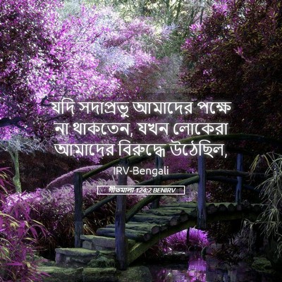 Picture 05 - গীতমালা 124:2 BENIRV - যদি সদাপ্রভুু - Bible Verse Picture