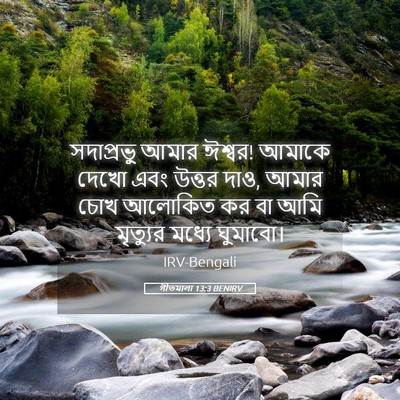 Picture 05 - গীতমালা 13:3 BENIRV - সদাপ্রভুু আমার - Bible Verse Picture
