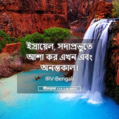 Picture 05 - গীতমালা 131:3 BENIRV - ইস্রায়েল, - Bible Verse Picture