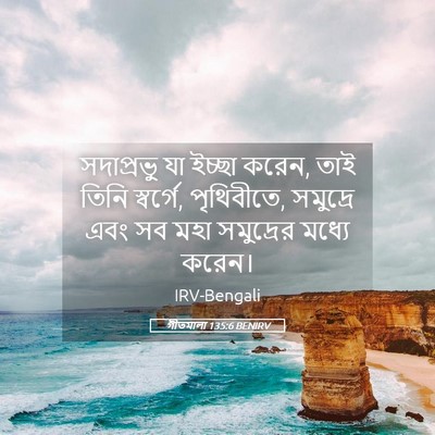 Picture 05 - গীতমালা 135:6 BENIRV - সদাপ্রভুু যা - Bible Verse Picture