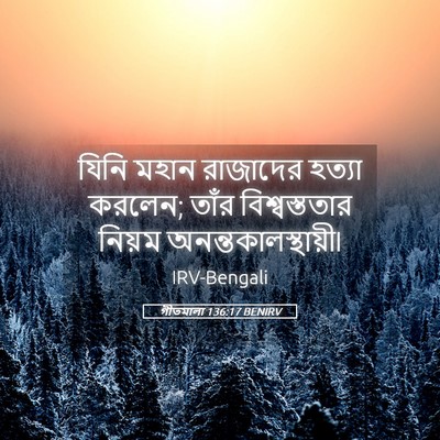 Picture 05 - গীতমালা 136:17 BENIRV - যিনি মহান রাজাদের - Bible Verse Picture