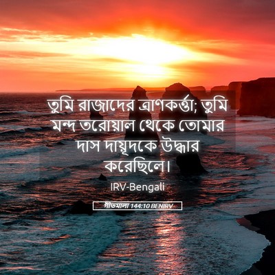 Picture 05 - গীতমালা 144:10 BENIRV - তুমি রাজাদের - Bible Verse Picture