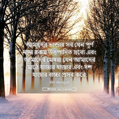 Picture 05 - গীতমালা 144:13 BENIRV - আমাদের ভান্ডার সব - Bible Verse Picture