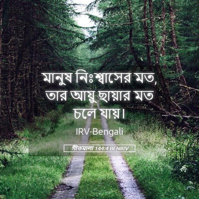 Picture 05 - গীতমালা 144:4 BENIRV - মানুষ নিঃশ্বাসের - Bible Verse Picture