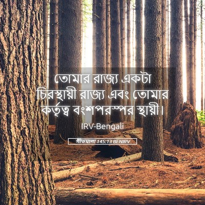 Picture 05 - গীতমালা 145:13 BENIRV - তোমার রাজ্য একটা - Bible Verse Picture