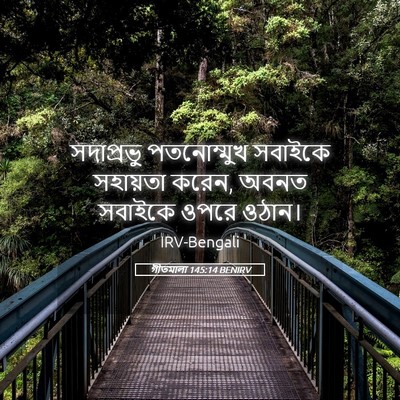 Picture 05 - গীতমালা 145:14 BENIRV - সদাপ্রভুু - Bible Verse Picture