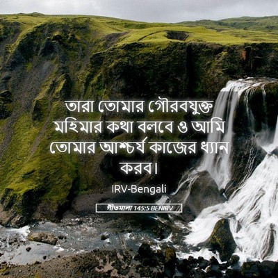 Picture 05 - গীতমালা 145:5 BENIRV - তারা তোমার - Bible Verse Picture