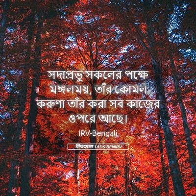 Picture 05 - গীতমালা 145:9 BENIRV - সদাপ্রভুু সকলের - Bible Verse Picture