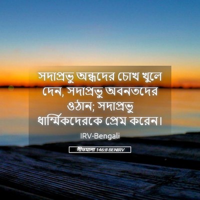 Picture 05 - গীতমালা 146:8 BENIRV - সদাপ্রভুু অন্ধদের - Bible Verse Picture