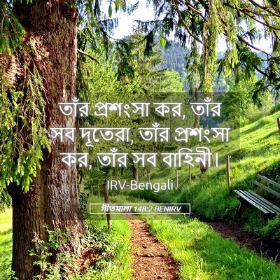 Picture 05 - গীতমালা 148:2 BENIRV - তাঁর প্রশংসা কর, - Bible Verse Picture