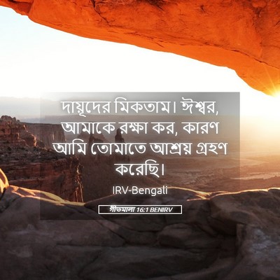 Picture 05 - গীতমালা 16:1 BENIRV - দায়ূদের মিকতাম। - Bible Verse Picture
