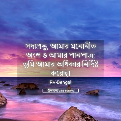 Picture 05 - গীতমালা 16:5 BENIRV - সদাপ্রভুু, আমার - Bible Verse Picture