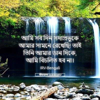 Picture 05 - গীতমালা 16:8 BENIRV - আমি সব দিন - Bible Verse Picture