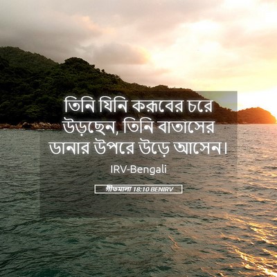 Picture 05 - গীতমালা 18:10 BENIRV - তিনি যিনি করূবের - Bible Verse Picture